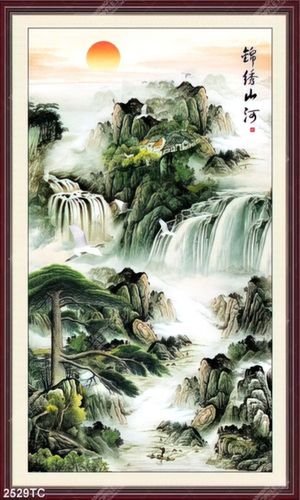 Tranh phong thủy thác nước