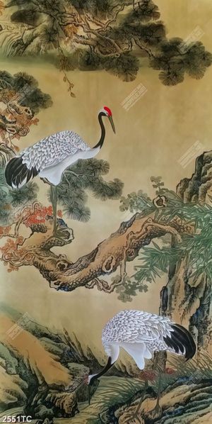 Tranh chim Hạc in canvas