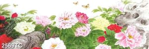 Tranh sơn dầu hoa mẫu đơn
