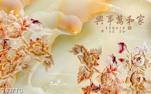 Tranh giả ngọc hoa mẫu đơn