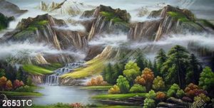 Tranh sơn dầu phong cảnh núi