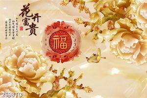 Tranh giả ngọc hoa mẫu đơn