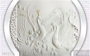 Tranh chim công 3d phù điều ấn tượng in uv