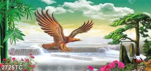 Tranh đại bàng và cây tre