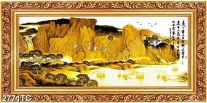 Tranh thư pháp non nước