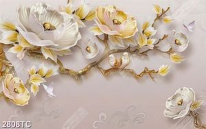 Tranh lụa 3D hoa đẹp