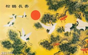 Tranh sơn dầu chim hạc
