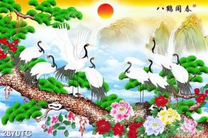 Tranh cây tùng và đàn hạc