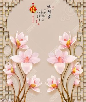 Tranh lụa 3D hoa mộc lan