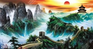 Tranh sơn thủy và vạn lý trường thành