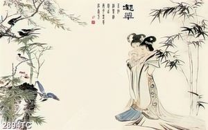 Tranh tiên nữ và cây tre