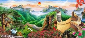 Tranh vạn lý trường thành và cây Tùng