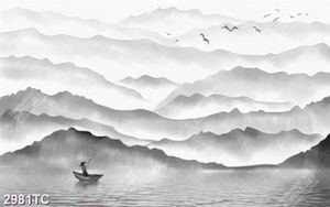 Tranh ghép sông và núi