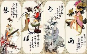 Tranh thiếu nữ thời xưa