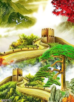 Tranh vạn lý trường thành vào mùa thu