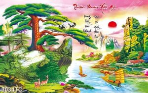 Tranh thư pháp thuận buồm xuôi gió