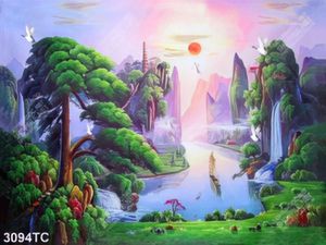 Tranh sơn dầu cảnh sông nước