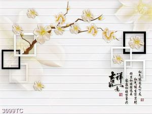 Tranh 3D hoa trang trí dán tường