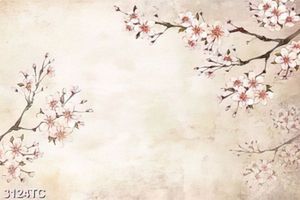 Tranh hoa đào dán tường đẹp