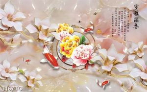 Tranh cá Koi và hoa mộc lan
