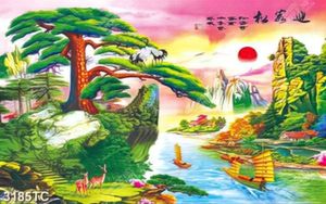 Tranh thuyền trên sông