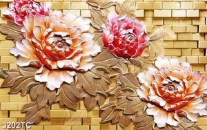 Tranh phù điêu hoa mẫu đơn