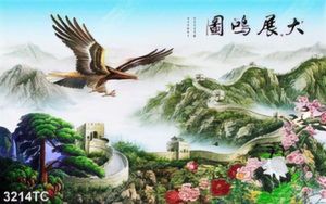 Tranh đại bàng và vạn lý trường thành