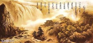 Tranh thư pháp phong cảnh đẹp
