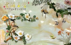 Tranh giả ngọc hoa và chim