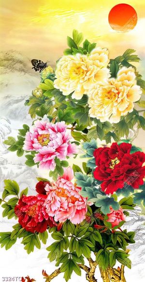 Tranh hoa mẫu đơn