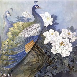 Tranh sơn dầu chim công