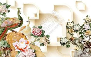 Tranh chim công giả ngọc 3d đẹp