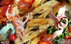 Tranh chim công 3d giả ngọc ấn tượng