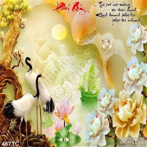 Tranh chim hạc phú quý giả ngọc
