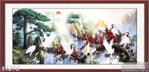 Tranh chim công 3d sơn dầu ấn tượng