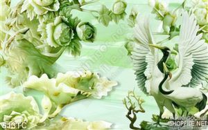 Tranh chim công 3d giả ngọc màu xanh biếc in uv