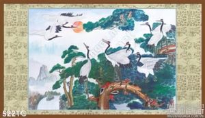 Tranh chim hạc vẽ tay 3d