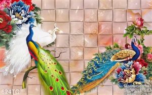Tranh chim công 3d đẹp