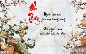 Tranh chim công 3d nhớ ơn thầy