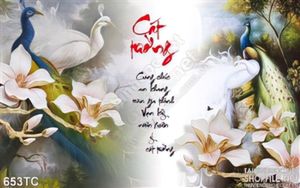 Tranh chim công cát tường