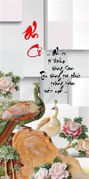 Tranh chim công ơn cô 3d đẹp