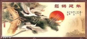 Tranh chim Hạc thư pháp