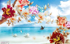 Tranh phong cảnh hoa mẫu đơn