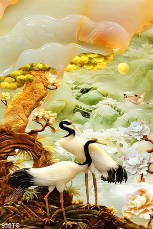 Tranh giả ngọc chim Hạc chất lượng cao