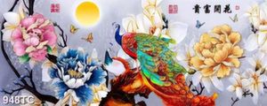 Tranh hoa mẫu đơn và đôi công
