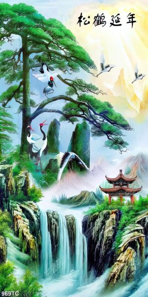 Tranh phong thủy và chim hạc