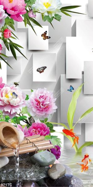 Tranh 3D hoa mẫu đơn chất lượng