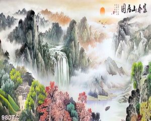 Tranh thủy mặc mùa xuân đẹp