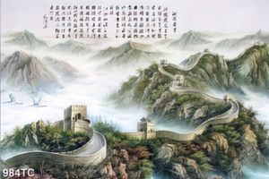 Tranh thư pháp vạn lý trường thành chất lượng cao