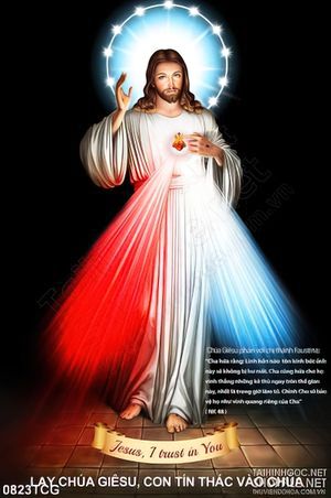 Tranh công giáo con dân đặt niềm tin vào chúa Jesus